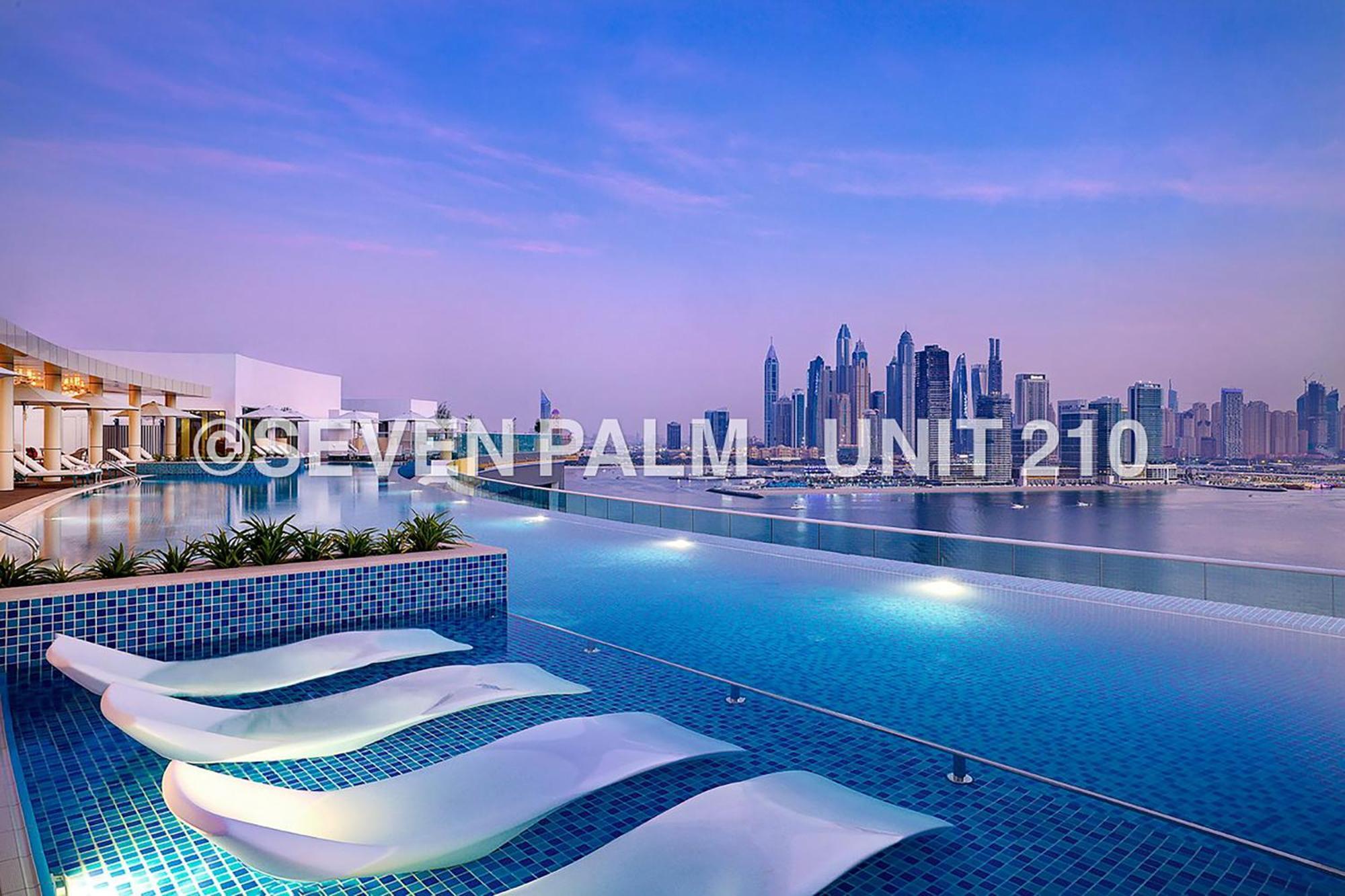 Luxus-Studio Mit Private Beach In Top-Lage, Meerblick & Infinity Pool! Dubai Exterior foto