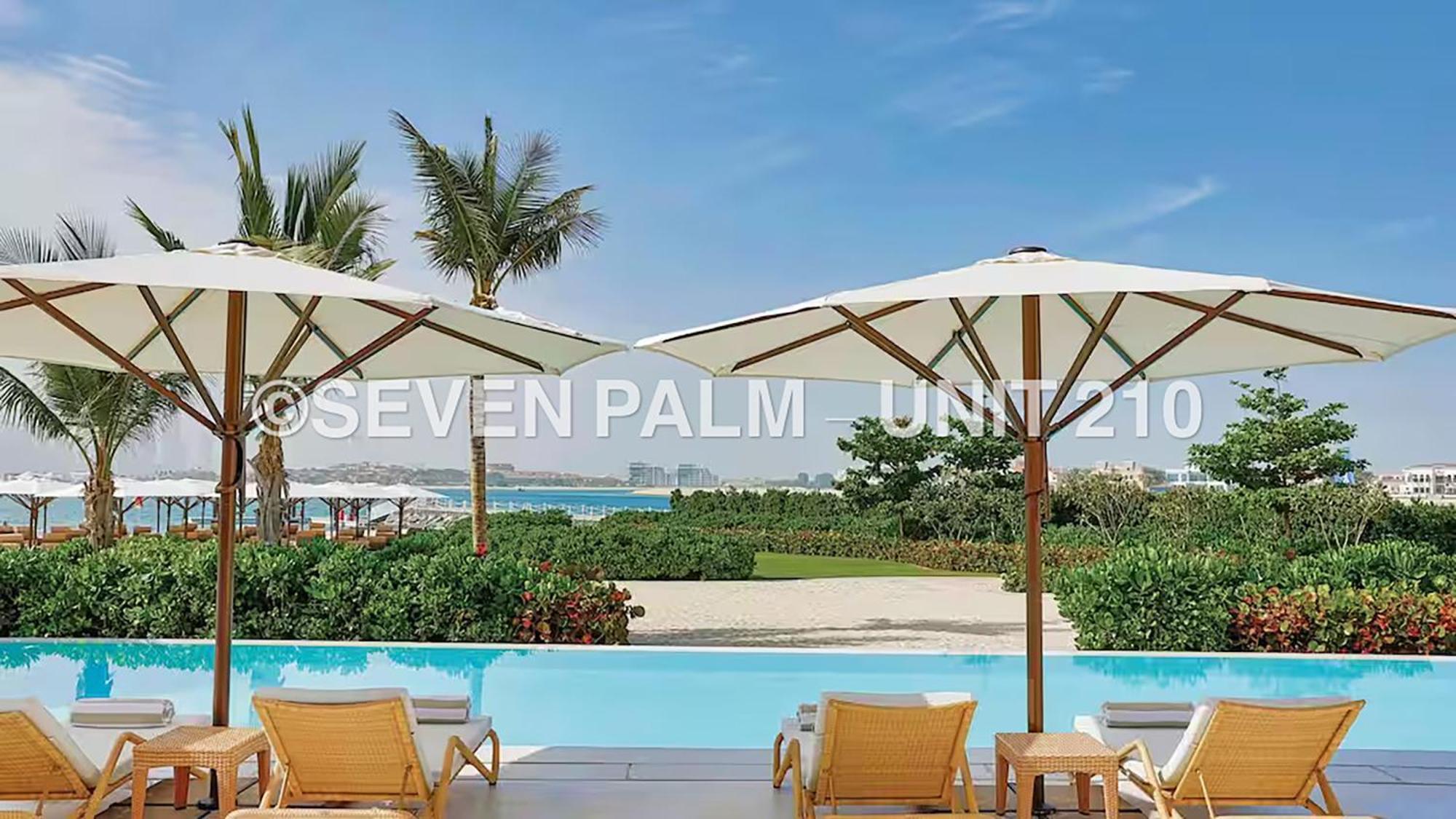 Luxus-Studio Mit Private Beach In Top-Lage, Meerblick & Infinity Pool! Dubai Exterior foto